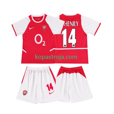 Billiga Fotbollströjor Arsenal Thierry Henry 14 2003 Retro Barn Hemma tröja 2002 Kortärmad